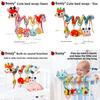 Fuchs Reh Baby Plüschtier Tier-Mobile mit Hängespielzeug für Säuglinge zur visuellen und motorischen Entwicklung