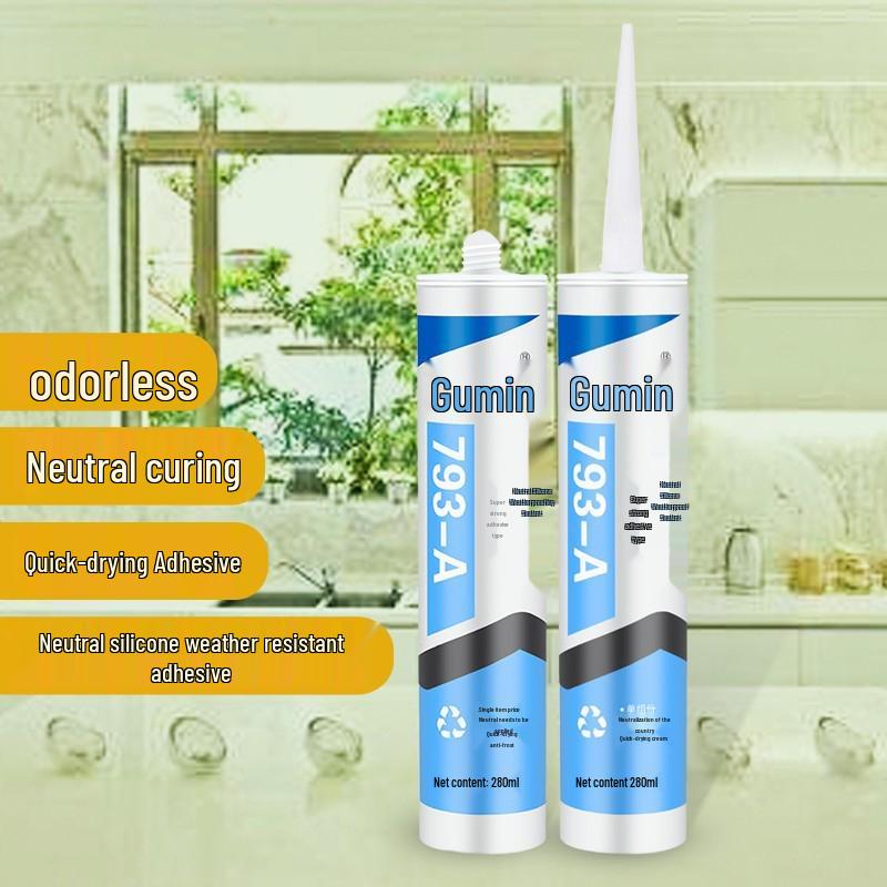 Solid Folk Glass Glue: Fast-Drying Waterproof Silicone Sealant - Weatherproof, Mildew-Proof, Transparent & White Porcelain Glue