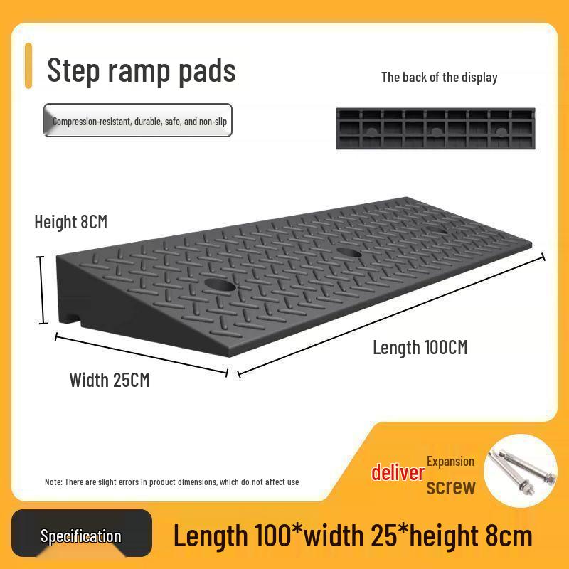Rubber Curb Ramp Pad for Cars and Home