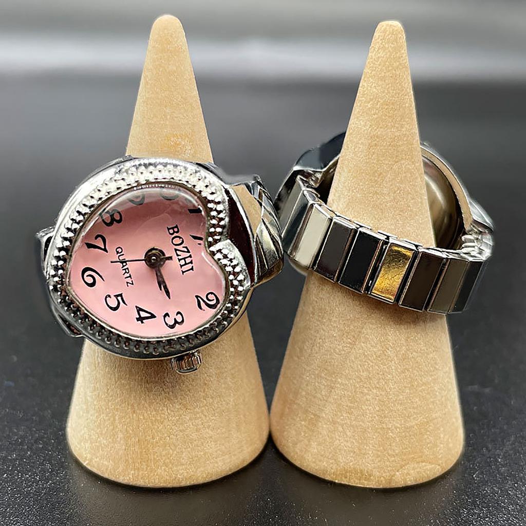 Ring Watch Fashion Square Ring Shape Watch Personality Creative Retro Style Ring Electronic Watch