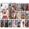 Cute Christmas Deer Tree Glass Phone Case For iPhone 17 Pro Max Air 17 16 15 14 13 Pro Max 15 16 Pro 15Plus Case
