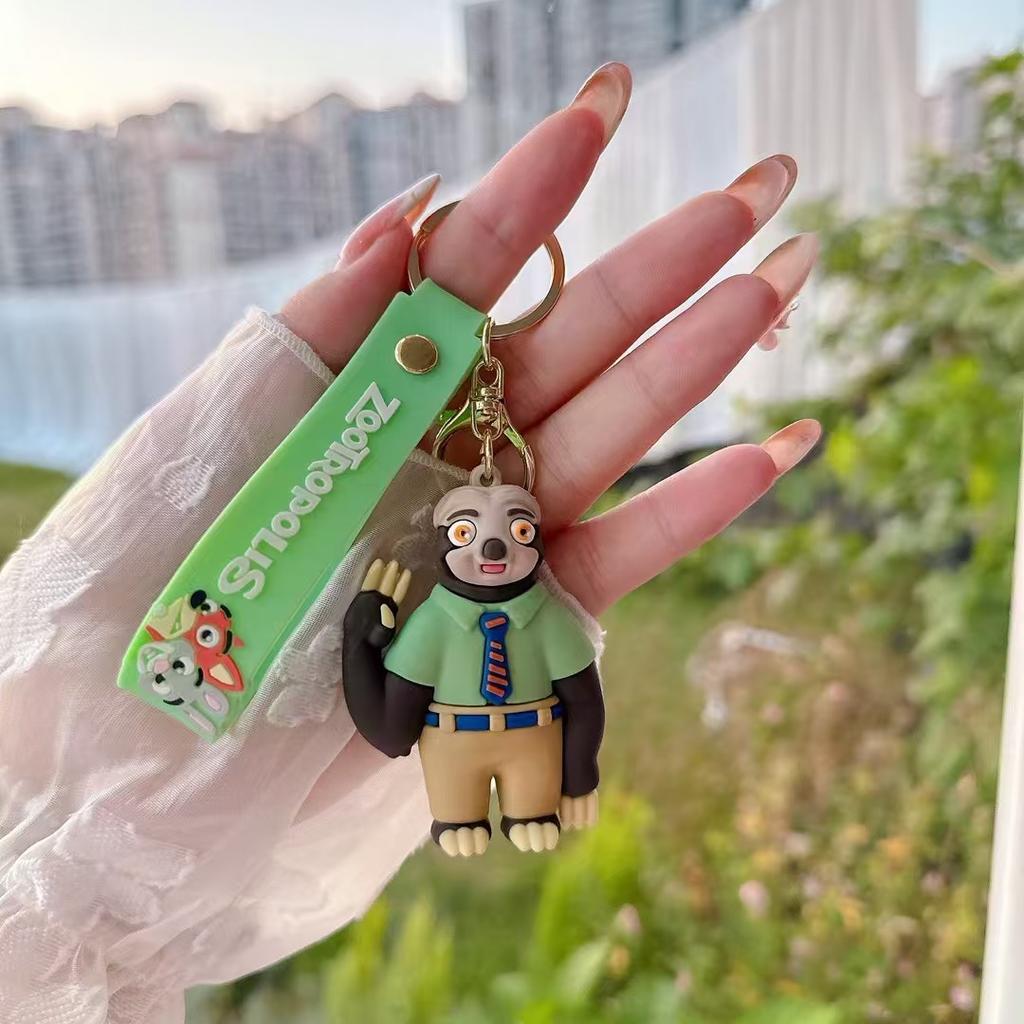 Cartoon Crazy Zootopia PVC Keychain Cute Judy Nick Fox Nick Backpack Keychain Hanging Decoration Small Gift Toys Anime Cartoon