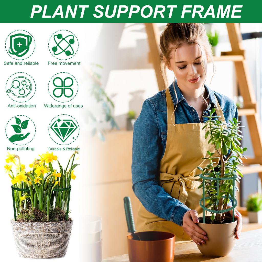 6Pcs Plant Support Stakes Half Round Plant Support Protective Garden Flower Support Indoor Plant Stake Garden Supplies
