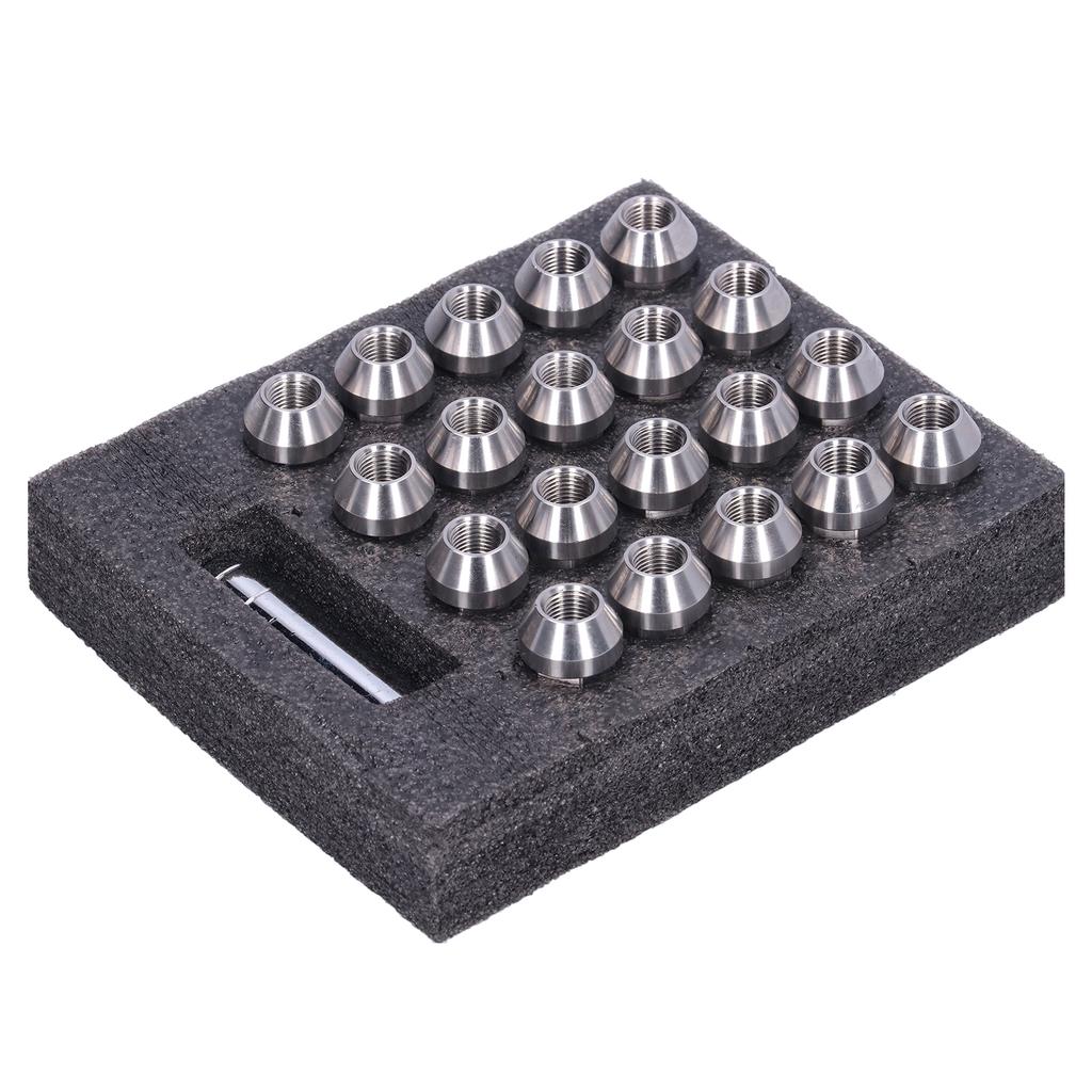 1 2‑20 Lug Nuts Socket Kit 304 Stainless Steel Heated Treatment High Strength Universal