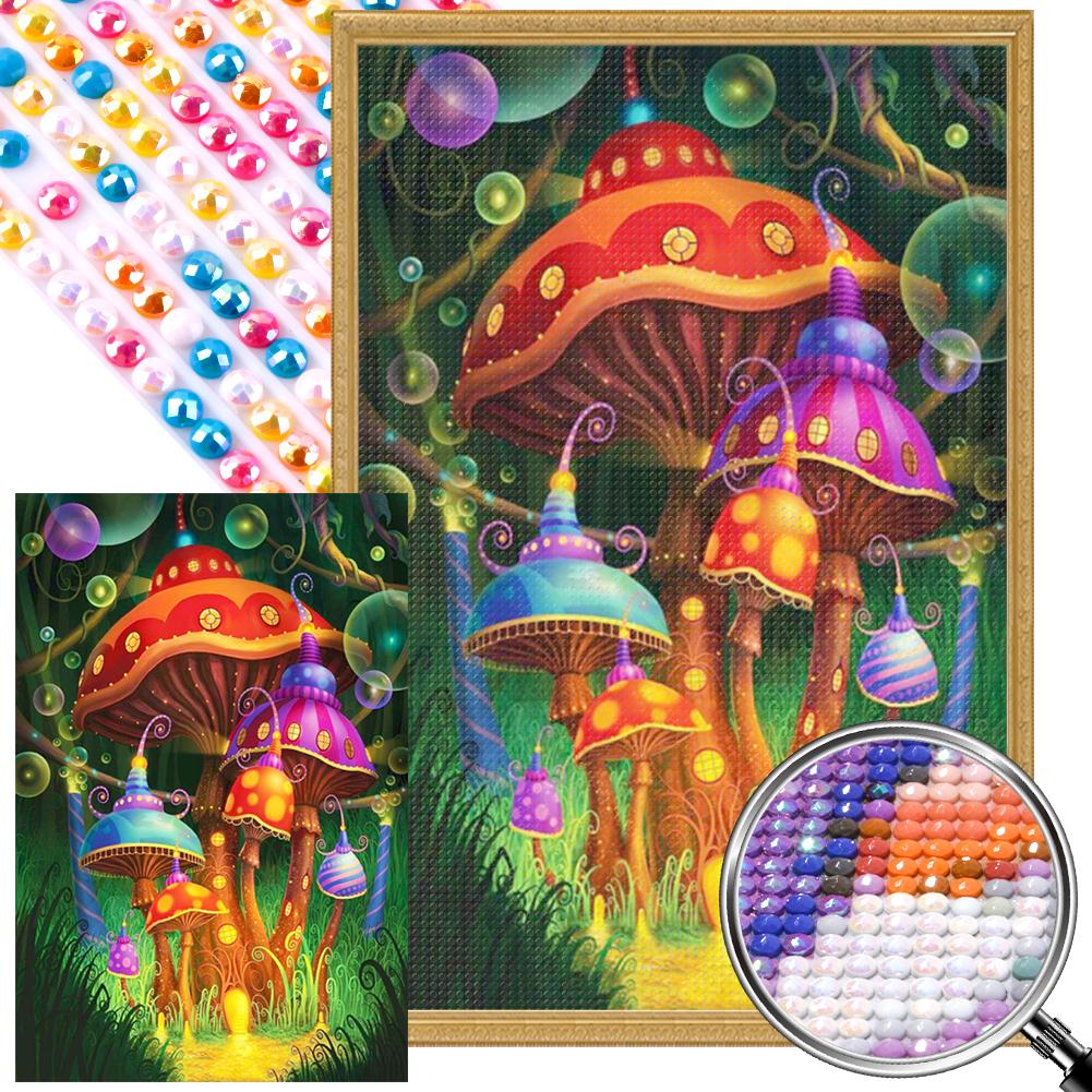 

5D-DIY-Vollrundbohrer teilweise AB-Diamantmalerei Pilzhaus-Set 45 x 65 см QDE