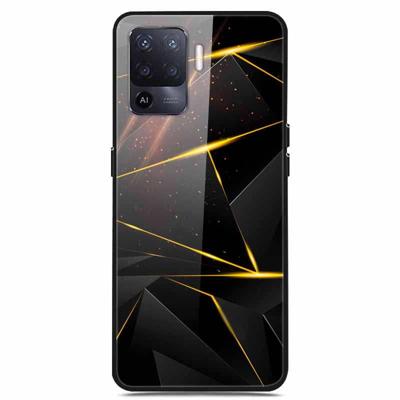 For OPPO Reno 5 Lite Case Luxury Tempered Glass Bumper for OppoA94 4G Phone Cover For OPPO A94 4G/ Reno5 Lite Glass Coque A94 4G
