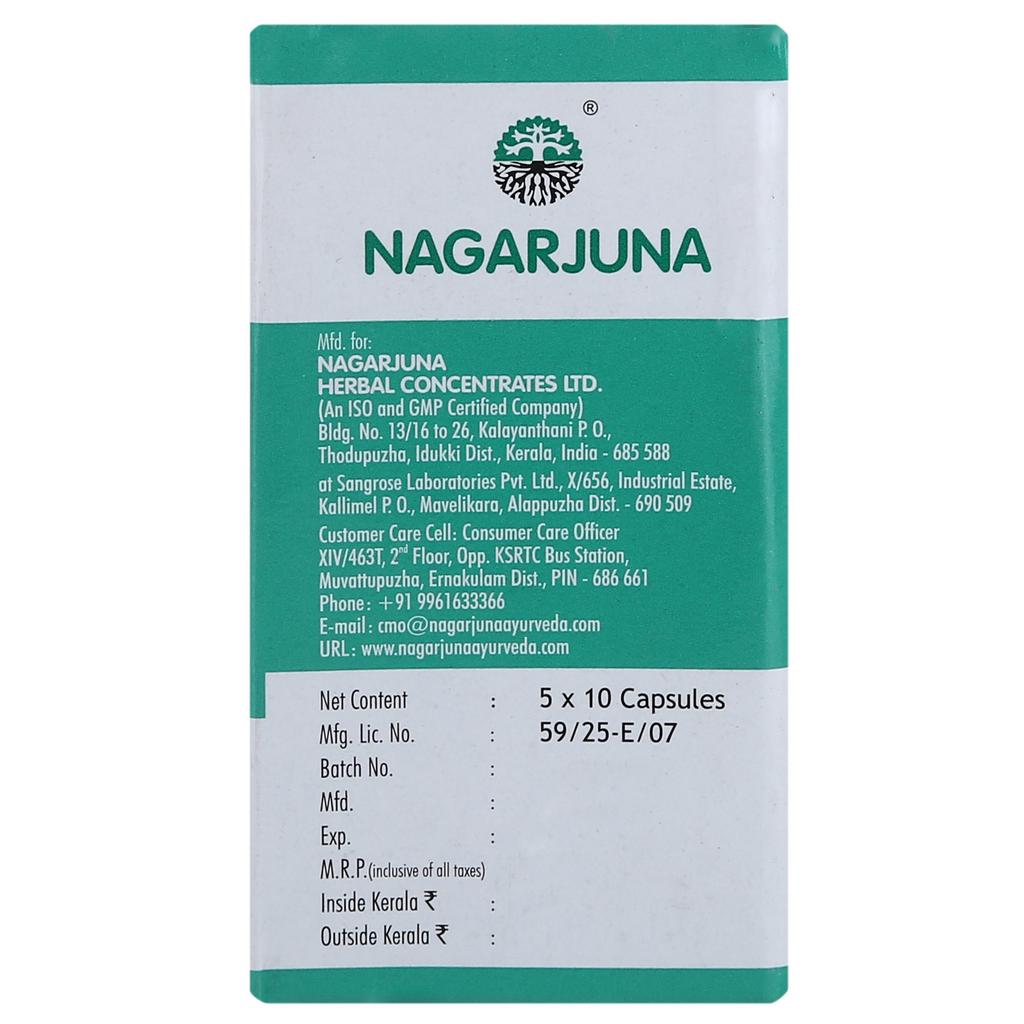 NAGARJUNA Halin Drops with Free Pachak Methi, Multi, Standard, 50 Count
