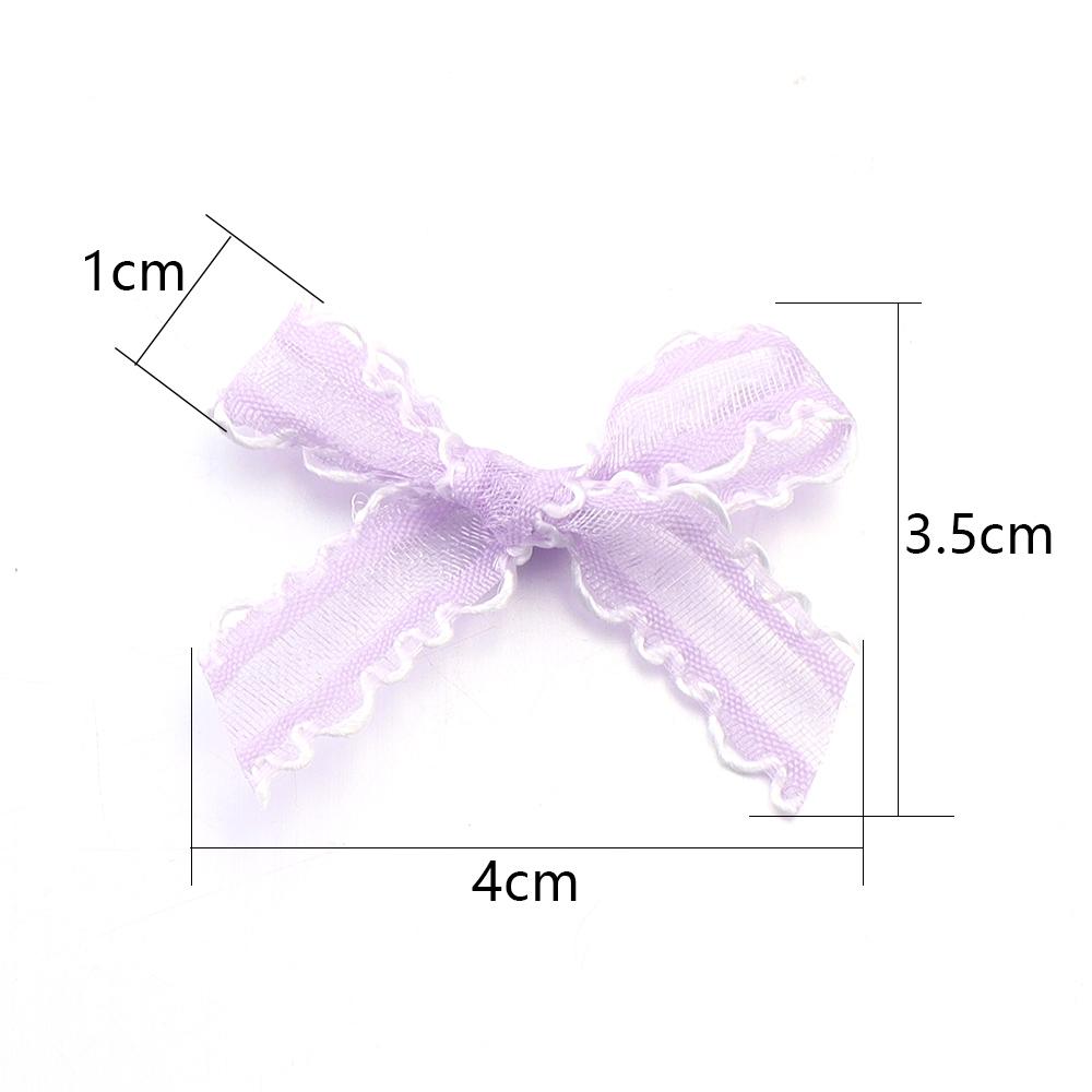 20pcs 3.5x4cm Gauze Satin Ribbon Bows Colorful Small Size Bowknots For DIY Wedding Party Headwear Gifts Packaging Decoration