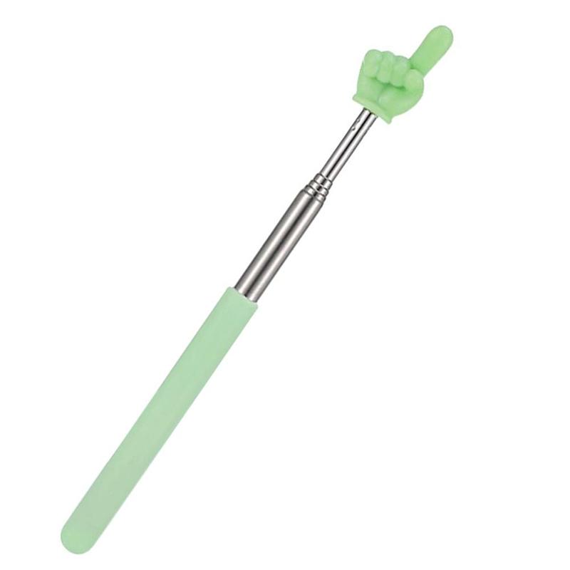 School Office Supplies Steel Teaching Pointer Telescopic Rod Finger Design Teaching Stick Finger Reading Sticks Tools