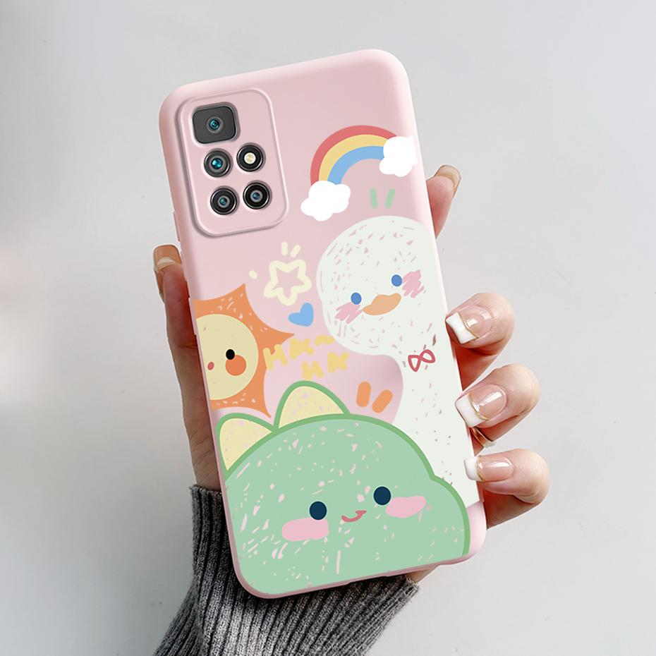 For Xiaomi Redmi 10 Prime 2022 Case Cute Bear Cartoon Shockproof TPU Cover For Xiaomi Redmi 10 Phone Case Redmi10 2022 Soft Capa