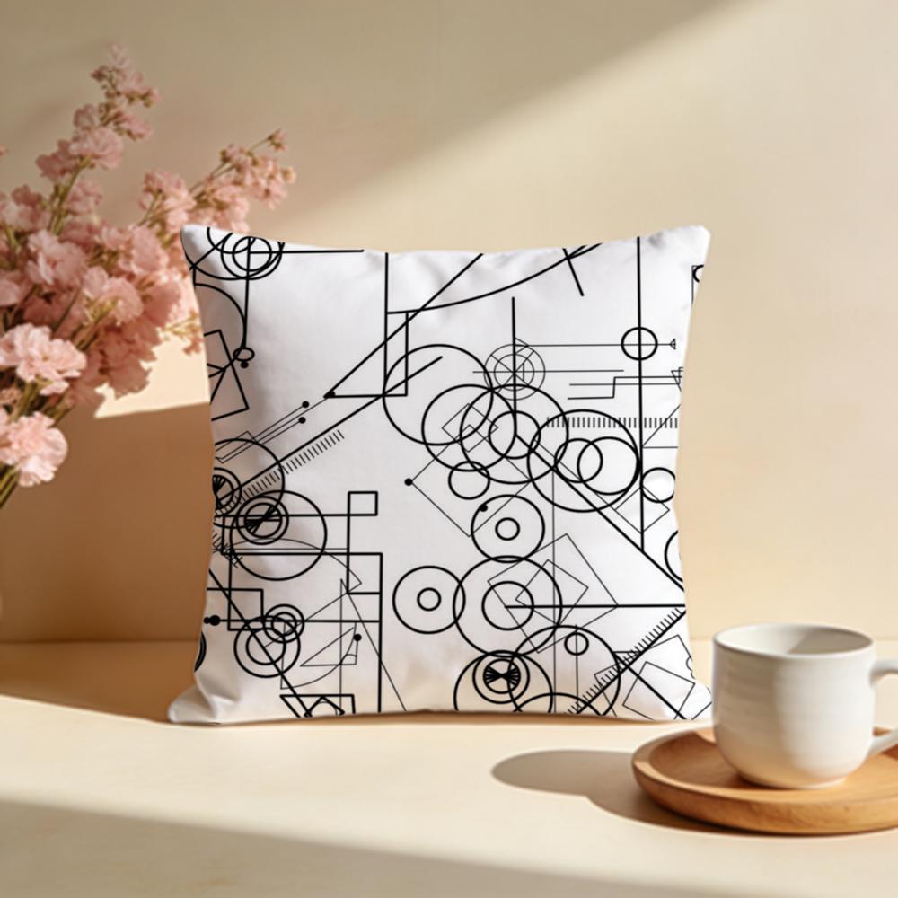 Trendy SSteins Gateed Cushion Cover Stylish Washable Pillow Cover Ideal for Couch Bedroom Car Decoration