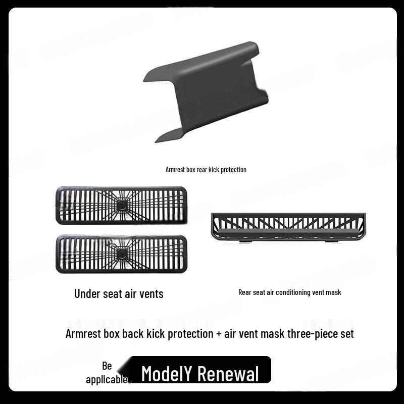 Килимки проти бруду для центральної консолі та задніх сидінь Tesla Model Y 2025 року