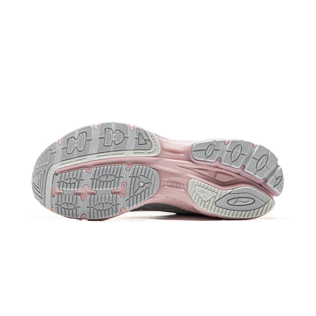 Li Ning Fuyao 2.0 Fabric Slip Resistant Abrasion Resistant Support Low top Running Shoes Women's Silver Pink ARXU002-12