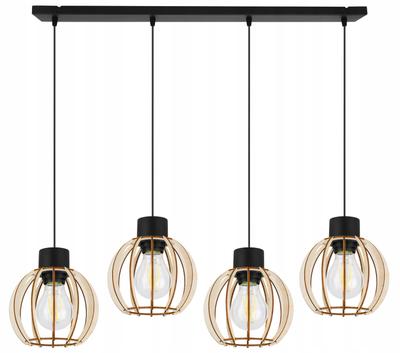 Hängande lampa, Takkrona, Trä, LED-lampskärm