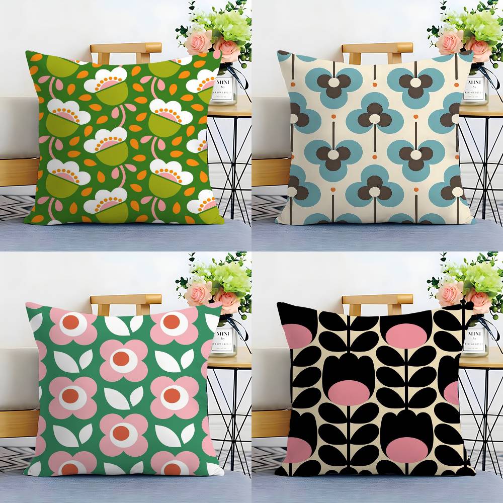 Luxury Pillow Case Sofa Living Room Bedroom Double-sided Printing Brand O-Orla Kiely Square Cushion Nap Time Pillow Case