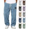 Pantalones Casuales de Pana Rectos para Hombre Pantalones Versátiles de Moda