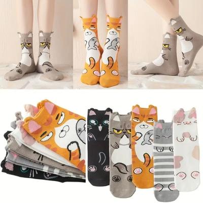 Harajuku Cat Socks Animal Cartoon Socks Kawaii Cotton Socks  Student