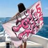 Six Sept 67 Serviette de Plage Amitié Rose Amour Séchage Rapide Super Absorbante Convient pour Plage Piscine Salle de Sport Cadeau d'Été pour Amis