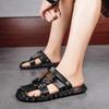 Fashion Hot Sale Men's Summer Sandals Breathable Leather Handmade Slippers Men Hand-made Beach Casual Shoes