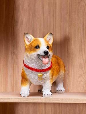 Cartoon Simulation Corgi Resin Crafts Decoration Living Room Handmade Animal Decorations Housewarming Gifts
