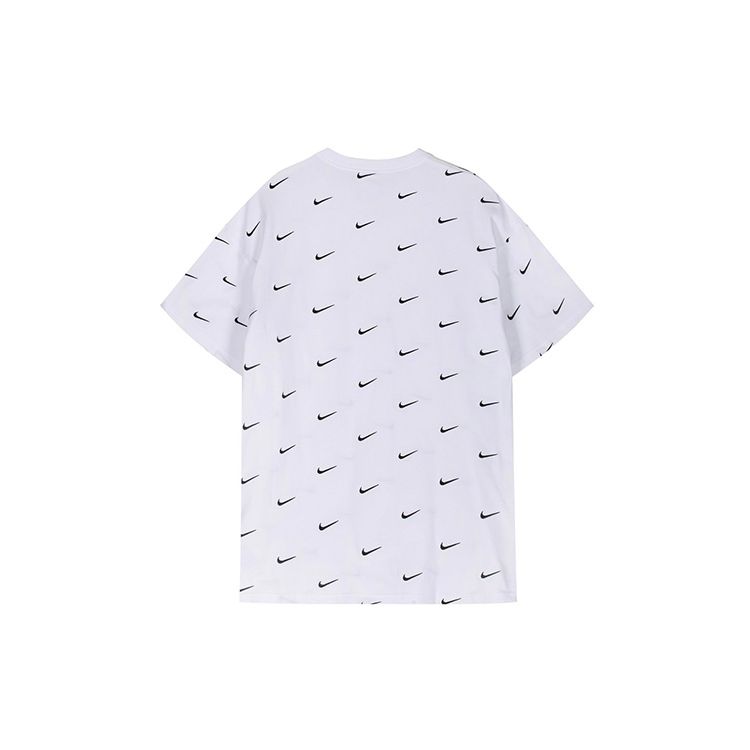 Nike All Over Swoosh Logo T-Shirt White Men Streetwear CK4094-100