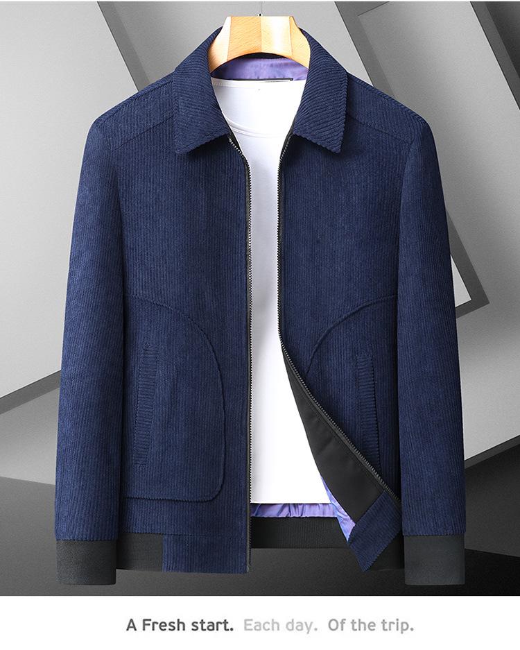 Herren Plus Size Corduroy Reversweste - Frühling/Herbst Stil