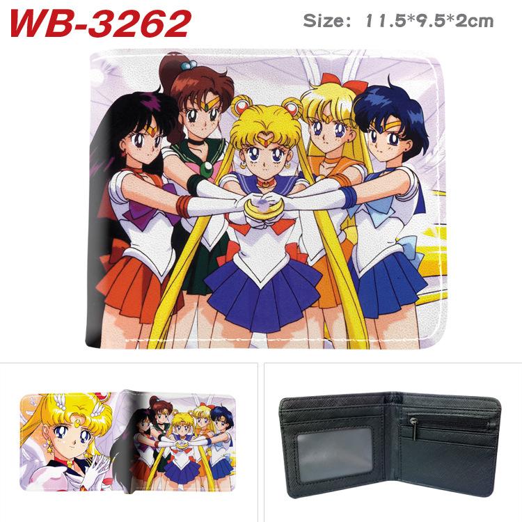 Sailor Moon Coin Purse Full Color Print Short Card Holder Anime Wallet for Men Women 1pcs