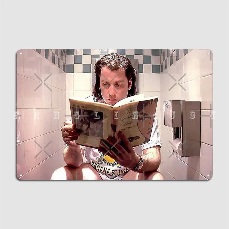 

Pulp Fiction Movie Vincent Vega Print Funny Bathroom Poster Metal Plaque Club Bar Mural Painting Tin Sign Posters 20x30cm
