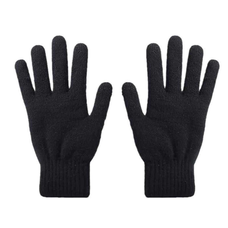 Knitted gloves men's winter double-layer fleece thickened arctic fleece cold-proof and warm wool hot-selling adult