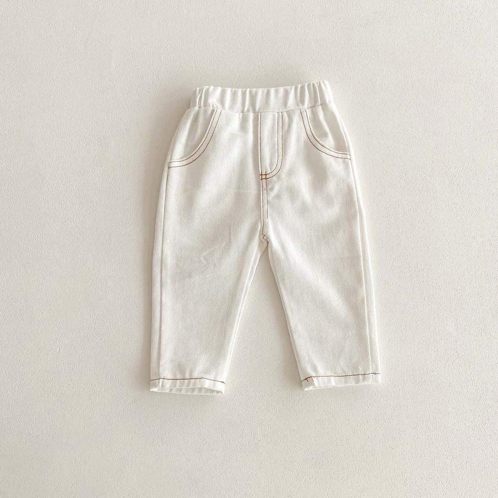 Korean Fashion Kid Jeans Baby Pants Boy Girl Autumn Casual Versatile Unisex Baby Jeans 1-6yrs