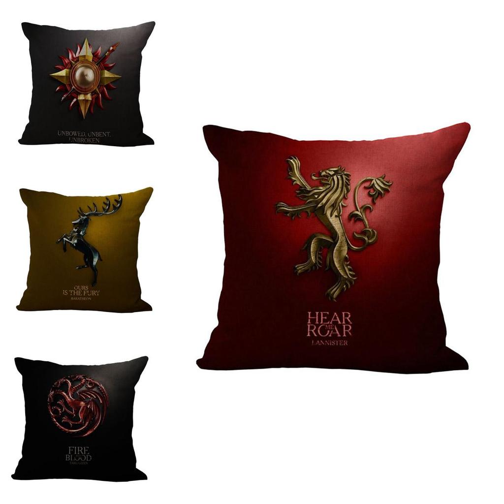Luxurious Game Of Thrones Fire And Blood Throw Pillow Case For Elegant Home Decor