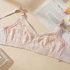 Women's Ultra-thin Sexy Lace Full Cup Wire-free Bra Gathered Breathable Transparent Underwear Plus Size