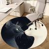 Animal  Circular Rug Office Decorative Carpet For Living Room Bedroom Door Mat Floor Rug Computer Chair Area Rug Viking Theme Decor
