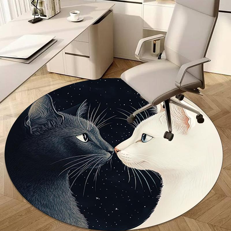 Animal  Circular Rug Office Decorative Carpet For Living Room Bedroom Door Mat Floor Rug Computer Chair Area Rug Viking Theme Decor