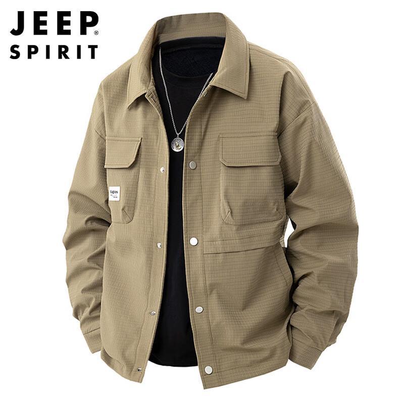 JEEP SPIRIT Men's Autumn/Winter Casual Lapel Workwear Jacket
