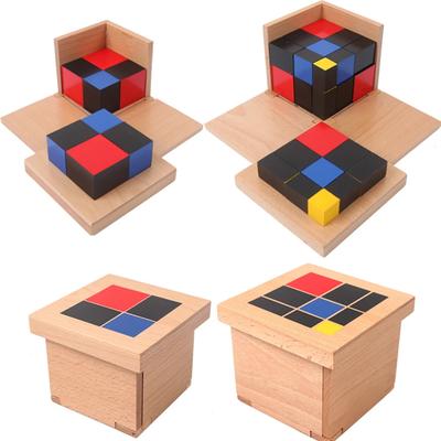 Montessori matematická výuková nádoba Binomická trinomiální Dřevěné hračky pro děti Senzorická hra Matematické výukové hračky Pro děti od 3 let Vzdělávací