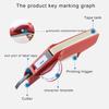 Asixxsix Embossing Label Maker, Handheld Label Maker Machine with 2 Color Tapes One Hand Protable Manual 3D Embossing Printer Labeler Machine for DIY