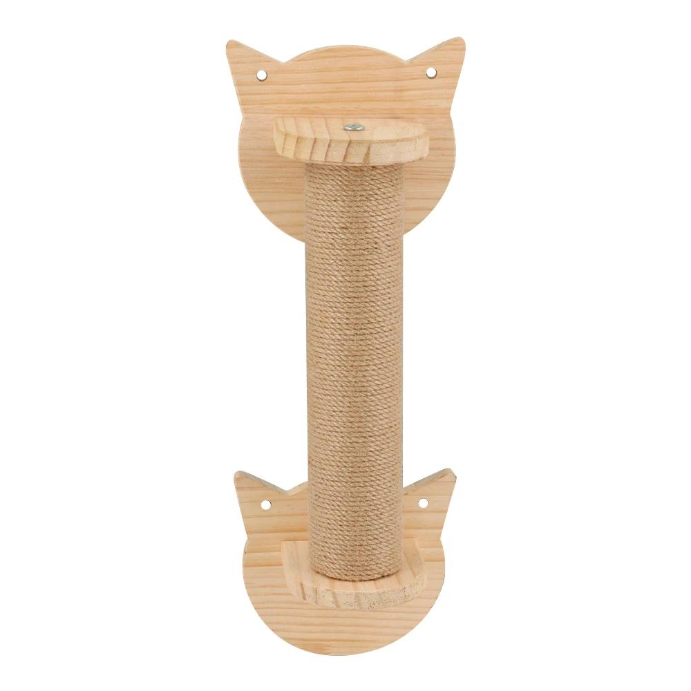 Cat Climbing Shelves Tree Cat Hammock Wall Mounted Tower Hand Woven Cat Wall Hanging House Macrame Detachable Steps & Platform