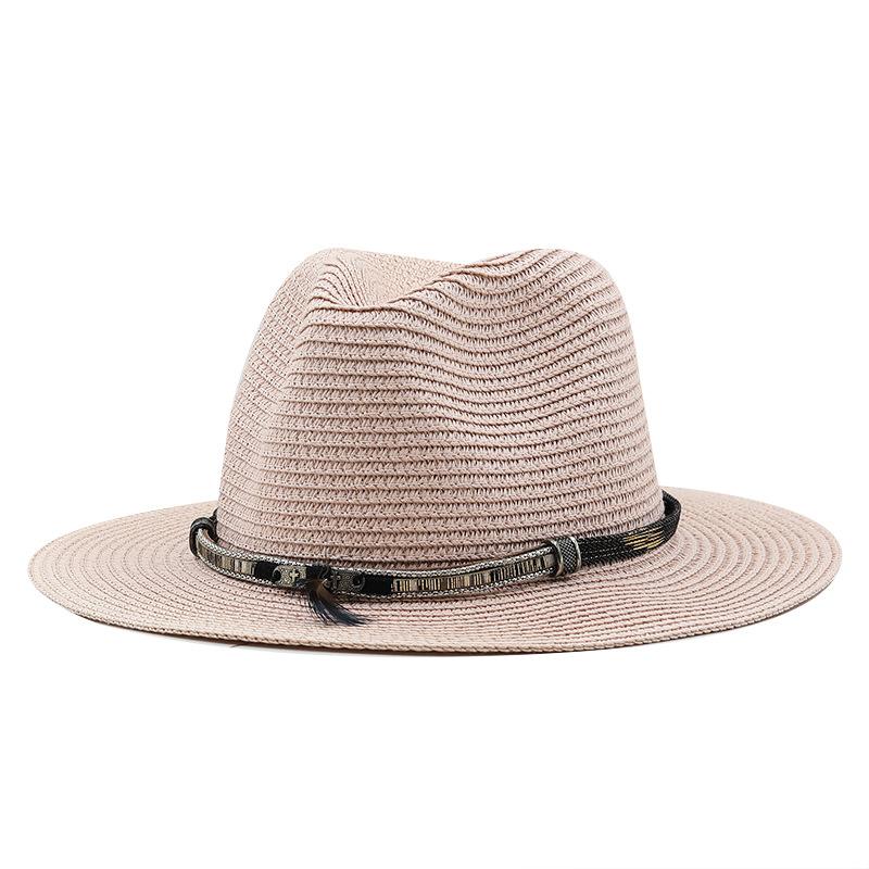European and American straw hat dame top hat men's and women's spring and summer straw fashion sun protection sun hat
