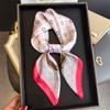 Women S Luxury Chain Printed Silk Like Square Scarf For Sun Protection