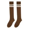 Women Striped Cotton Long Socks Japanese Jk Black White Knee High Stockings Long Tube Leg Solid Color Girls Students Warm Socks