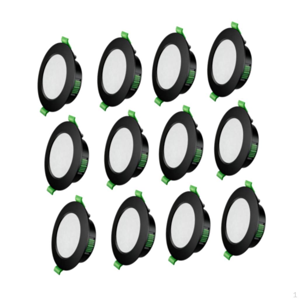12 Pieces LED Light Downlight Recessed Lamp Dimmable Gift Practical Lighting Fixture for Living