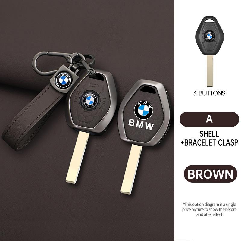 FA6 Lega di Zinco Pelle Copri Custodia Chiave Auto Per BMW Serie 3 5 7 X5 E53 X3 F83 E46 E39 E38 E60 E63 E61 E64 330i Z3 Z4 E85 E86 M5 325i