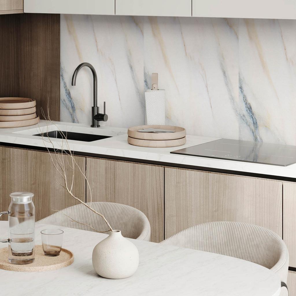 Self-Adhesive Vinyl Wall Panel 120x60 cm Elegant Marble Pattern