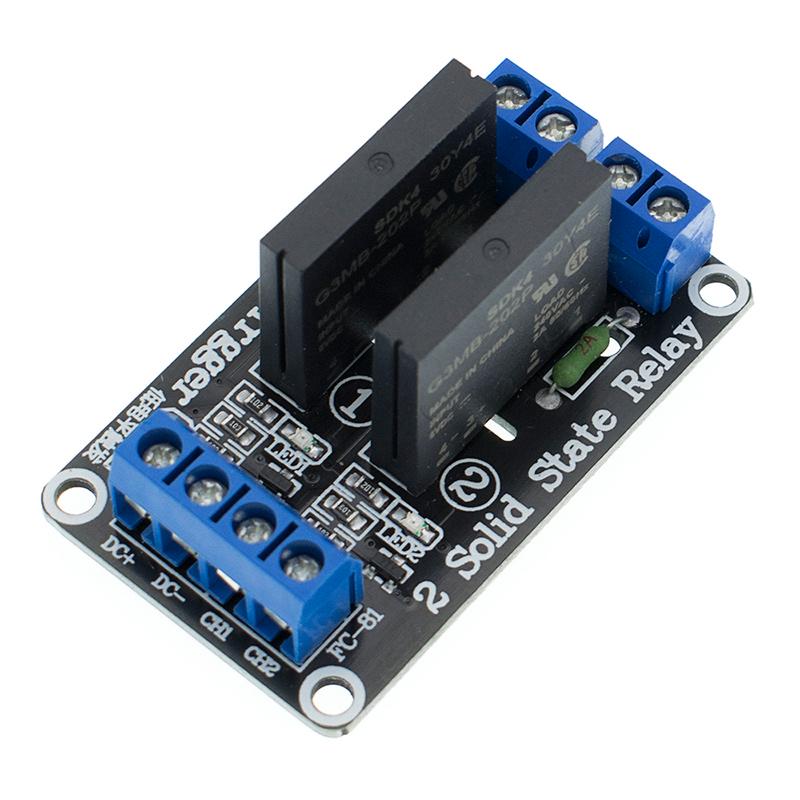 Low Level 5V 1 2 4 8 Channel Solid State Relay Module SSR G3MB-202P 240V 2A Output With Resistive Fuse For Arduino