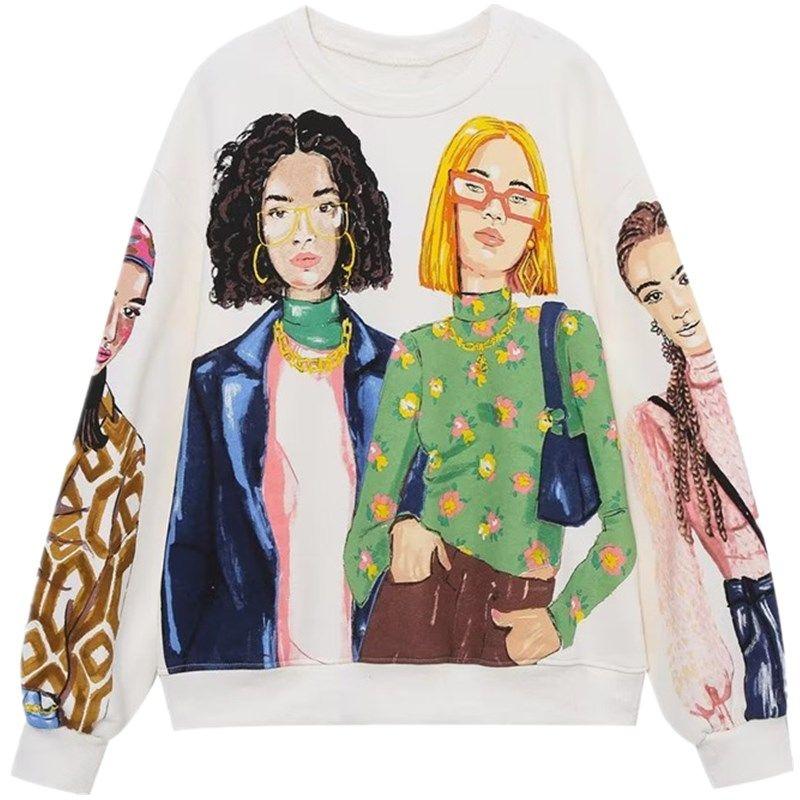 

Ваша осенне-зимняя новая толстовка с длинным рукавом для девочки в европейском и американском стиле Figure L