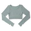 Seamless Ribbed Long Sleeve Women's Yoga Top