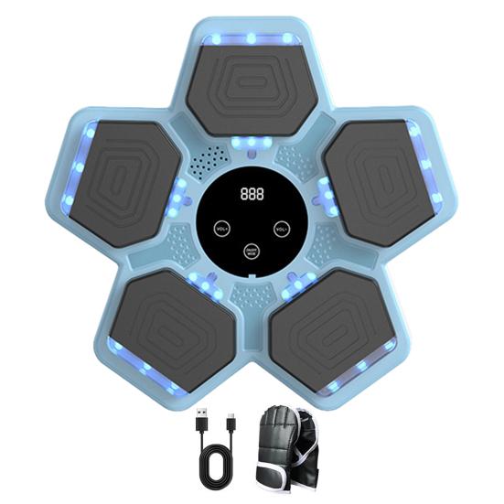 Muziek Boksmachine met Handschoenen Wandmontage Snelheidsmodi Verstelbaar LED-Display Elektronische Bokstrainer Doel Stootkussen Trainingsapparatuur