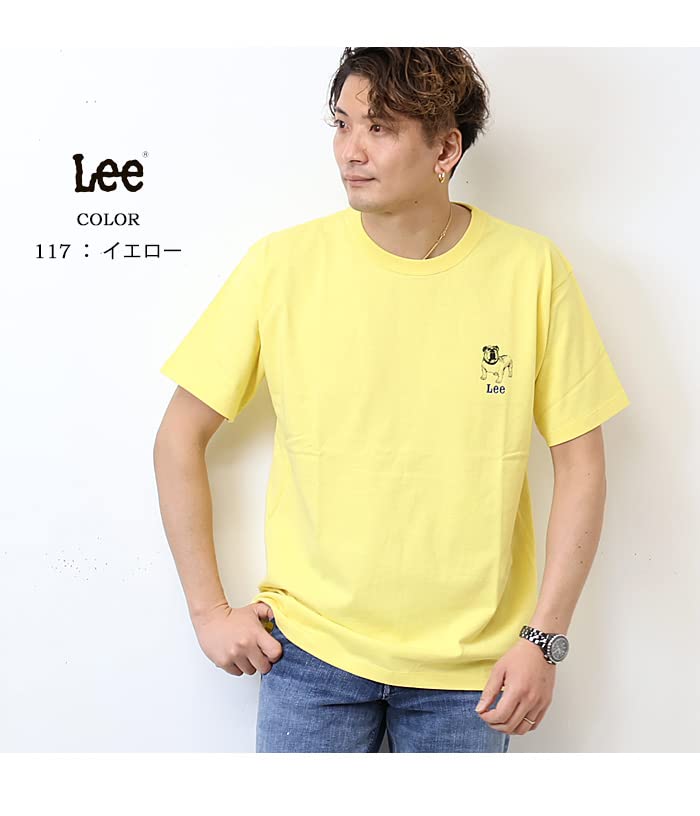 Lee Official Short Sleeve Bulldog Print Yellow Small T-Shirt LT3076-117