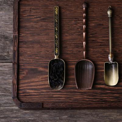 Alloy Tea Spoon Xiangyun Caddy Tea Spoon Kung Fu Tea Set Tea Ceremony Utensils Tea Shovel Shovel Spoon Nuts Spoon Scoop Spice